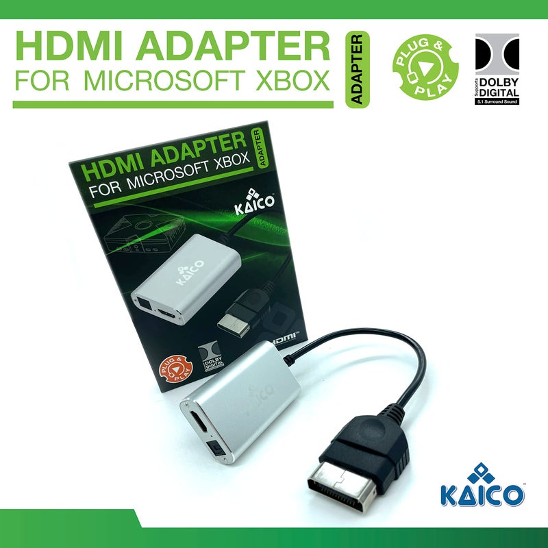 Kaico Original Xbox to HDMI Adapterâ€“ HD Link Cable for Original Xbox Consoleâ€“ Supports 480i/480p/720p/1080iâ€“ Dolby Digital 5.1 via Optical Portâ€“ Plug & Play Converter with Toslink Audio Support - Image 4